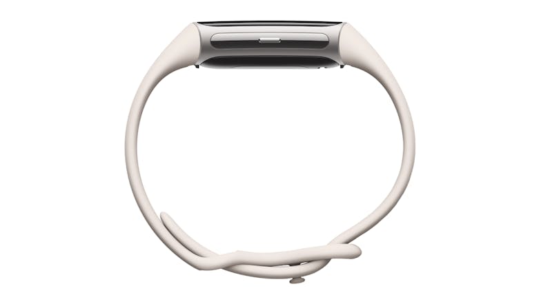 Fitbit Charge 6 Fitness Tracker - Silver Aluminum Case with Porcelain Band (GPS, Bluetooth)