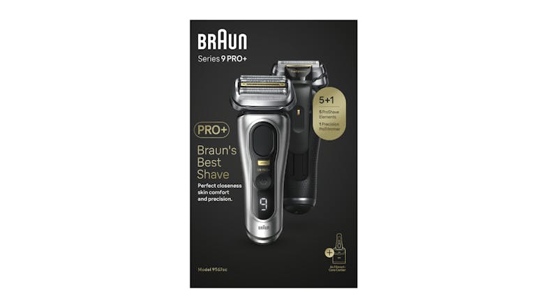 Braun Series 9 Pro+ Wet & Dry Shaver with 6-in-1 SmartCare Centre - Silver (9567cc)
