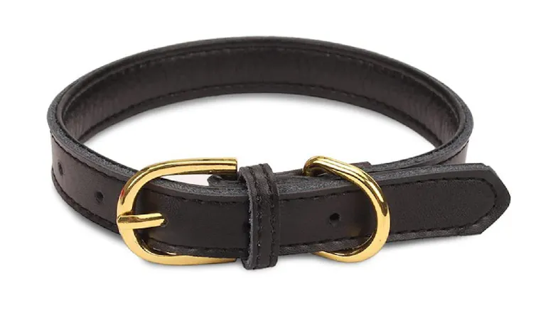 Fluff n' Stuff Deluxe Leather Collar Small - Black Fluff n' Stuff Deluxe Leather Collar Small - Black