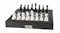 Dal Rossi 20 Inch Black & White Chess Set - Carbon Fibre Dal Rossi 20 Inch Black & White Chess Set - Carbon Fibre