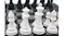 Dal Rossi 20 Inch Black & White Chess Set - Carbon Fibre Dal Rossi 20 Inch Black & White Chess Set - Carbon Fibre