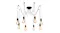 TSB Living Spider 8 Bulb Industrial Pendant Light TSB Living Spider 8 Bulb Industrial Pendant Light