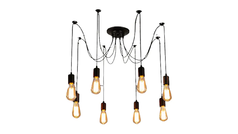 TSB Living Spider 8 Bulb Industrial Pendant Light TSB Living Spider 8 Bulb Industrial Pendant Light