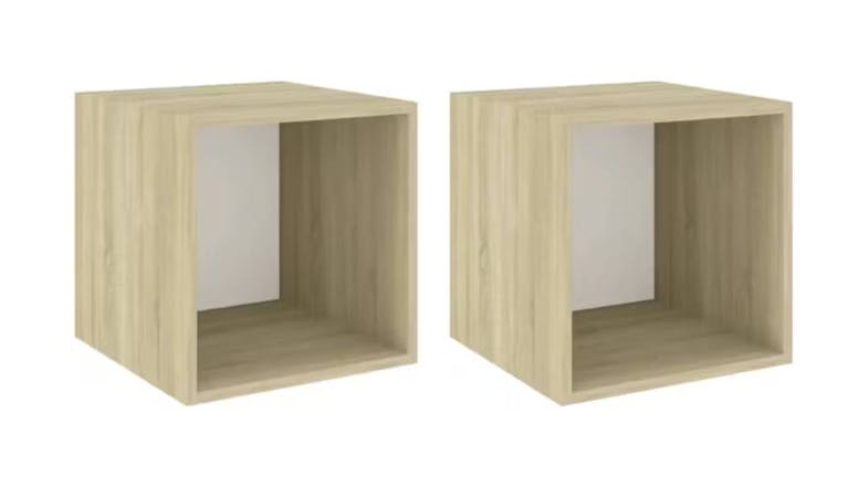 NNEVL Wall Cabinet 2pcs. 37 x 37 x 37cm - Sonoma Oak/White NNEVL Wall Cabinet 2pcs. 37 x 37 x 37cm - Sonoma Oak/White