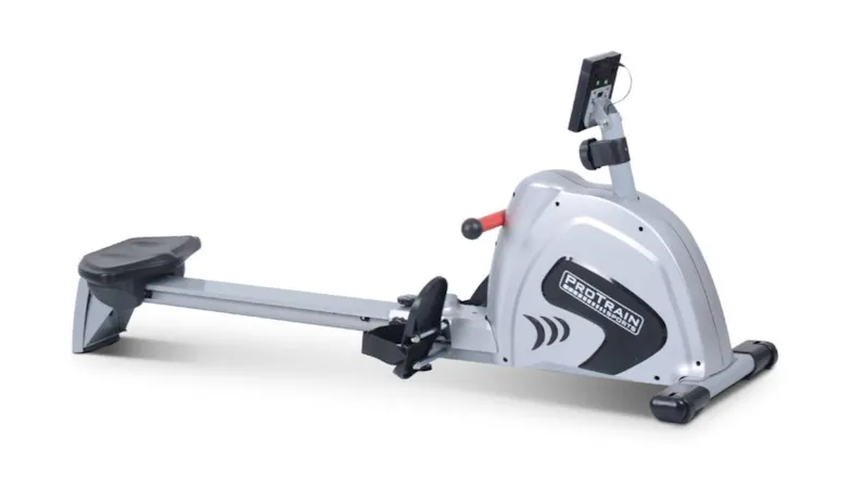 PROTRAIN Fly Wheel Resistance System Rowing Machine - Silver PROTRAIN Fly Wheel Resistance System Rowing Machine - Silver