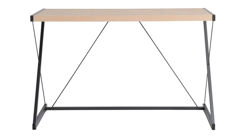 TSB Living Compact Metal Frame Desk - Black/Oak TSB Living Compact Metal Frame Desk - Black/Oak