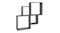 Cube wall shelves in a sleek gloss grey finish Cube wall shelves in a sleek gloss grey finish