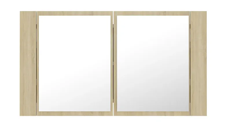 NNEVL LED Backlit Bathroom Mirror Cabinet in 80 x 12 x 45cm NNEVL LED Backlit Bathroom Mirror Cabinet in 80 x 12 x 45cm
