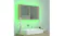 Bathroom interior view of the mirror cabinet with a neon green backlight Bathroom interior view of the mirror cabinet with a neon green backlight