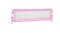 Front view of the 120cm NNEVL Toddler Safety Bed Rail in pink and white mesh Front view of the 120cm NNEVL Toddler Safety Bed Rail in pink and white mesh