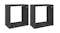 NNEVL Wall Shelves Floating Rectangle 2pcs. 26 x 15 x 26cm - Grey NNEVL Wall Shelves Floating Rectangle 2pcs. 26 x 15 x 26cm - Grey