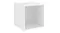 Angled view of the gloss white cube storage unit Angled view of the gloss white cube storage unit