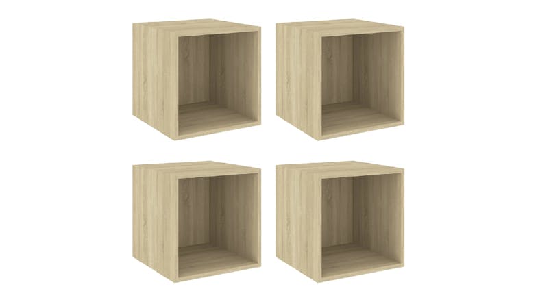 NNEVL Wall Cabinet 4pcs. 37 x 37 x 37cm - Sonoma Oak NNEVL Wall Cabinet 4pcs. 37 x 37 x 37cm - Sonoma Oak