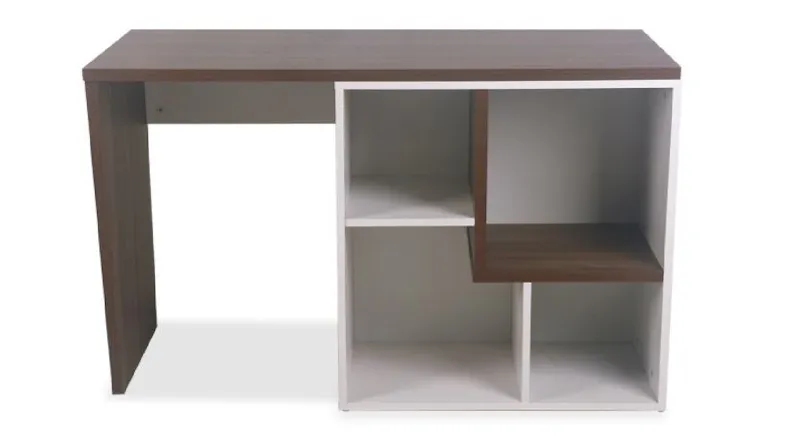 TSB Living Writing Desk with Cubby - Walnut/White TSB Living Writing Desk with Cubby - Walnut/White