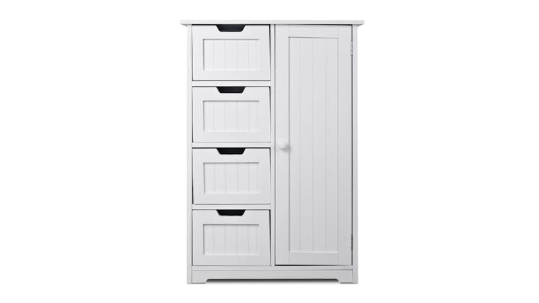 TSB Living 5 Compartment Storage Cabinet & Drawers - White TSB Living 5 Compartment Storage Cabinet & Drawers - White