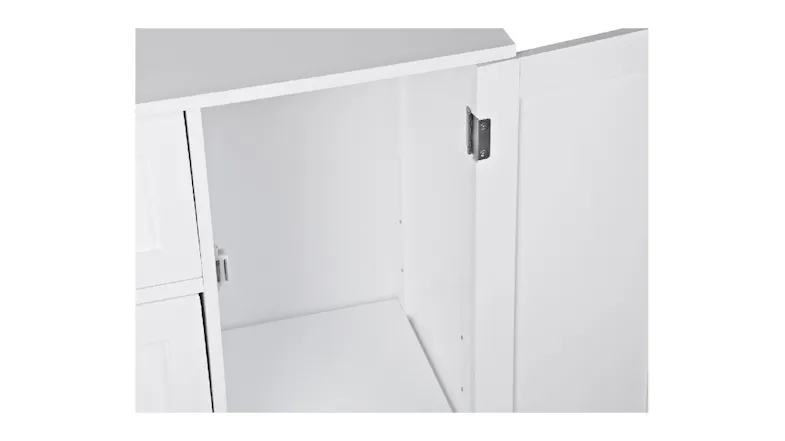TSB Living 5 Compartment Storage Cabinet & Drawers - White TSB Living 5 Compartment Storage Cabinet & Drawers - White