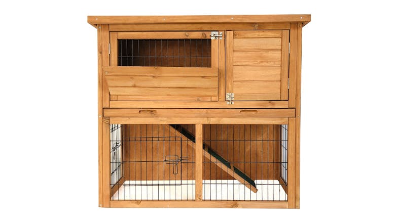 TSB Living Outdoor Rabbit Hutch 2 Door 90cm - Wood TSB Living Outdoor Rabbit Hutch 2 Door 90cm - Wood