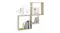 Cube wall shelves with an interlocking design Cube wall shelves with an interlocking design