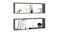 NNEVL Wall Shelves Floating Rectangle 2pcs. 80 x 15 x 26.5 - Grey NNEVL Wall Shelves Floating Rectangle 2pcs. 80 x 15 x 26.5 - Grey