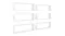 NNEVL Wall Shelves Floating Rectangle 6pcs. 100 x 15 x 30 - Gloss White NNEVL Wall Shelves Floating Rectangle 6pcs. 100 x 15 x 30 - Gloss White