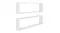 NNEVL Floating Rectangle Wall Shelves 2pcs. 100 x 15 x 30 - White NNEVL Floating Rectangle Wall Shelves 2pcs. 100 x 15 x 30 - White