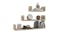 NNEVL U-Shape Floating Wall Shelves 3pcs. - Sonoma Oak NNEVL U-Shape Floating Wall Shelves 3pcs. - Sonoma Oak