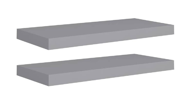 NNEVL Ledge Wall Shelves 2pcs. 60 x 23.5 x 3.8cm - Grey NNEVL Ledge Wall Shelves 2pcs. 60 x 23.5 x 3.8cm - Grey
