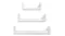 NNEVL U-Shape Floating Wall Shelves 6pcs. - White NNEVL U-Shape Floating Wall Shelves 6pcs. - White