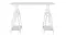 TSB Living Adjustable Metal Frame Desk - White TSB Living Adjustable Metal Frame Desk - White