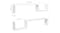 NNEVL Wall Shelves S-Shape Floating 100 x 15 x 20cm 2pcs. - White NNEVL Wall Shelves S-Shape Floating 100 x 15 x 20cm 2pcs. - White