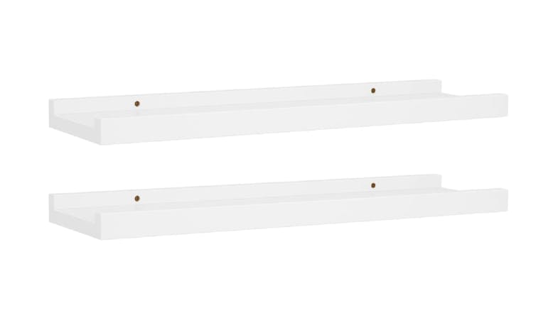 NNEVL Wall Shelves Ledge 2 pcs. 40 x 9 x 3cm - White NNEVL Wall Shelves Ledge 2 pcs. 40 x 9 x 3cm - White