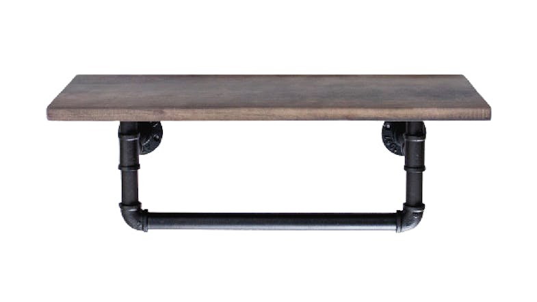TSB Living Industrial Pipe Shelf with Towel Rail TSB Living Industrial Pipe Shelf with Towel Rail