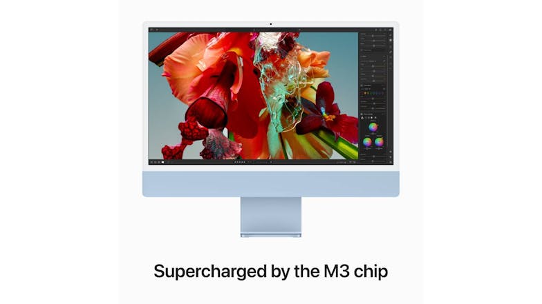 Apple iMac 24" M3 Chip 8-Core CPU & 10-Core GPU 8GB-RAM 256GB-SSD with Retina 4.5K Display - Blue (2023)