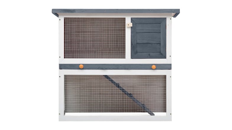 NNEVL Outdoor Rabbit Hutch 1 Door 90cm - Grey Wood NNEVL Outdoor Rabbit Hutch 1 Door 90cm - Grey Wood