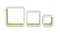 NNEVL Rounded Cubes Wall Shelves 3pcs. - White/Green NNEVL Rounded Cubes Wall Shelves 3pcs. - White/Green