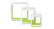 NNEVL Rounded Cubes Wall Shelves 3pcs. - White/Green NNEVL Rounded Cubes Wall Shelves 3pcs. - White/Green