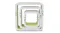 NNEVL Rounded Cubes Wall Shelves 3pcs. - White/Green NNEVL Rounded Cubes Wall Shelves 3pcs. - White/Green