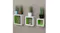 NNEVL Rounded Cubes Wall Shelves 3pcs. - White/Green NNEVL Rounded Cubes Wall Shelves 3pcs. - White/Green