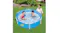 Two kids playing in the pool while an adult supervises them Two kids playing in the pool while an adult supervises them