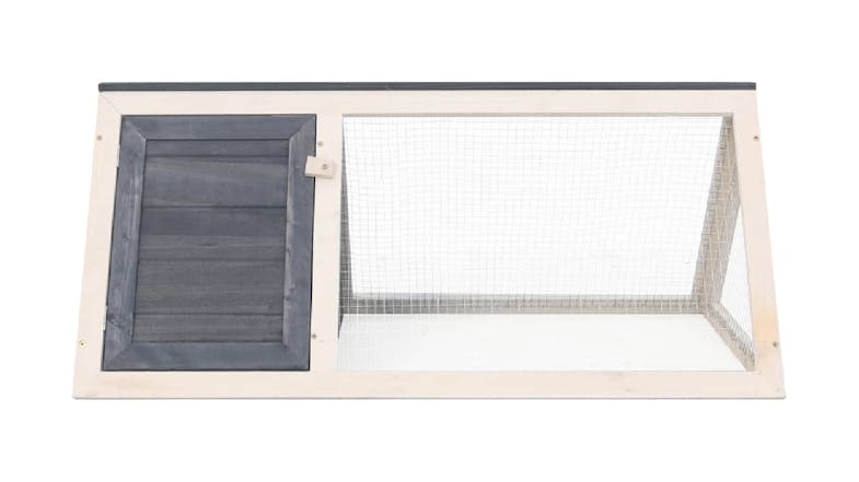 NNEVL Outdoor Rabbit Hutch Single Door 90cm - Grey Wood NNEVL Outdoor Rabbit Hutch Single Door 90cm - Grey Wood