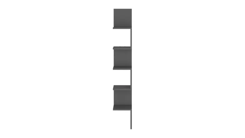 Left side view of a wall shelf with a slim profile Left side view of a wall shelf with a slim profile