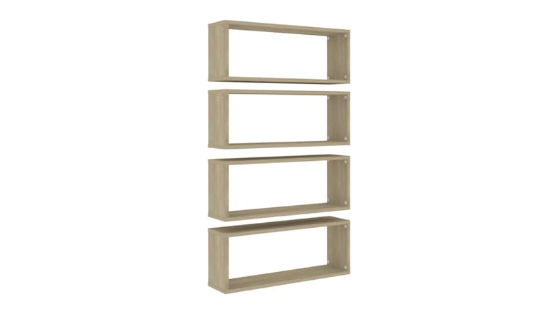 NNEVL Wall Shelves Floating Rectangle 4pcs. 60 x 15 x 33cm - Sonoma Oak NNEVL Wall Shelves Floating Rectangle 4pcs. 60 x 15 x 33cm - Sonoma Oak