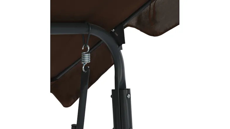 Close‑up of the canopy support and suspension spring Close‑up of the canopy support and suspension spring