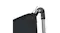 Close-up of the heavy-duty metal hook and ring attachment on the NNEVL hammock stand Close-up of the heavy-duty metal hook and ring attachment on the NNEVL hammock stand