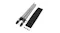 The NNEVL hammock components including the folded silver stand, black fabric, and black foot caps The NNEVL hammock components including the folded silver stand, black fabric, and black foot caps