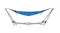 NNEVL foldable hammock stand with blue fabric bed, fully assembled NNEVL foldable hammock stand with blue fabric bed, fully assembled