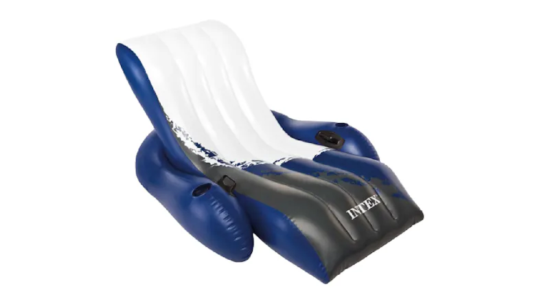 Angled view of the NNEVL Intex Pool Float Recliner Lounge Chair Angled view of the NNEVL Intex Pool Float Recliner Lounge Chair