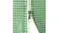 Close-up of a silver metal zipper on a white track connecting two panels of green mesh greenhouse material Close-up of a silver metal zipper on a white track connecting two panels of green mesh greenhouse material