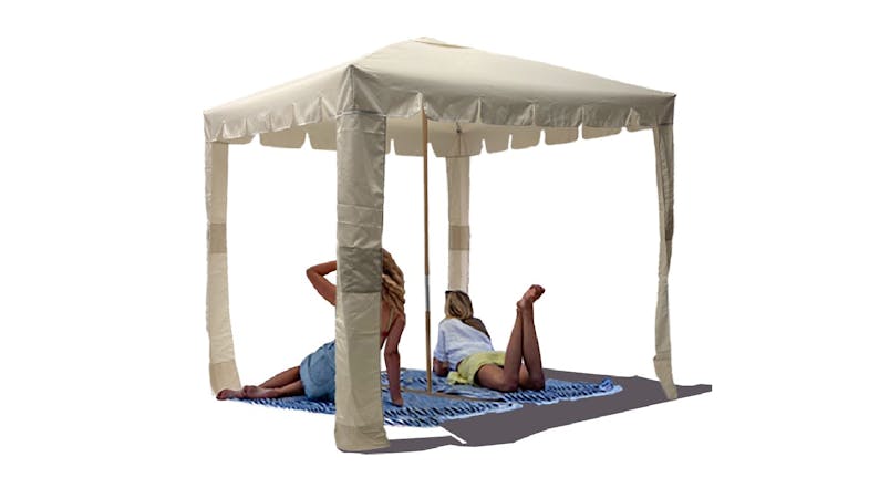 Easy Days Portable Beach Cabana Gazebo 2 x 2m - Cream Easy Days Portable Beach Cabana Gazebo 2 x 2m - Cream