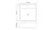 Technical drawing of a square vessel sink showing top and front views, with dimensions of 410 mm × 410 mm × 150 mm Technical drawing of a square vessel sink showing top and front views, with dimensions of 410 mm × 410 mm × 150 mm